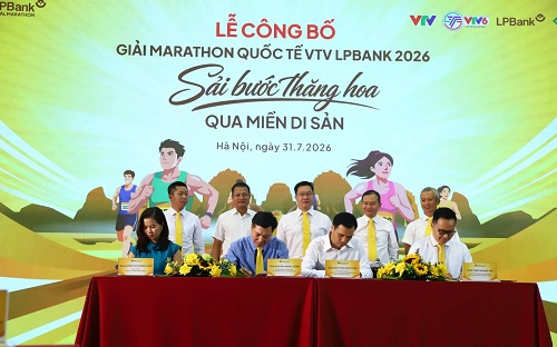 Các đơn vị ký kết hợp tác cam kết đồng hành cùng Giải Marathon Quốc tế VTV LPBank 2026